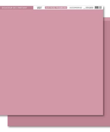 Florilèges Design - Collezione LA VIE EN ROSE - Papier uni DUO ROSE FRAMBOISE