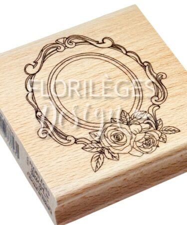 Florilèges Design -Collezione LA VIE EN ROSE - Timbro in legno  MIROIR AUX ROSES