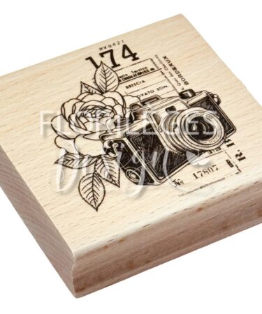 Florilèges Design -Collezione LA VIE EN ROSE - Timbro in legno  FOCUS FLEURI