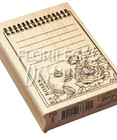 Florilèges Design -Collezione LA VIE EN ROSE - Timbro in legno  CARNET BOTANIQUE
