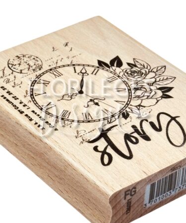 Florilèges Design -Collezione LA VIE EN ROSE - Timbro in legno  STORY