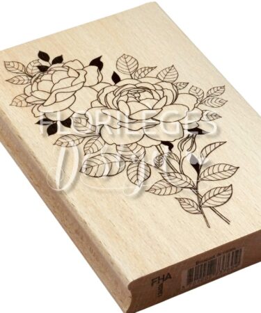 Florilèges Design -Collezione LA VIE EN ROSE - Timbro in legno BOUQUET DE ROSES
