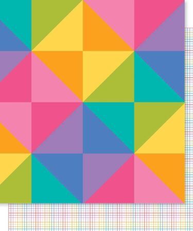 Bella Blvd - Collezione Let's Scrapbook! Double-Sided Cardstock 12"X12" -Kaleidoscope