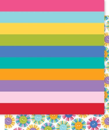 Bella Blvd - Collezione Let's Scrapbook! Double-Sided Cardstock 12"X12" - Button Burst