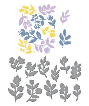 Alternative view of SPELLBINDERS - Sprigs Registration Press Plate & Die Set