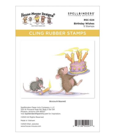 SPELLBINDERS - Cling Rubber Stamp Set - Birthday Wishes