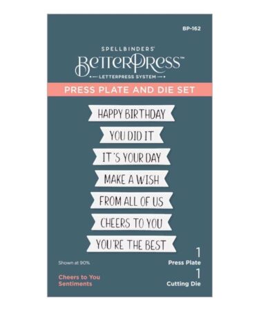 SPELLBINDERS - Cheers to You Sentiments Press Plate & Die Set