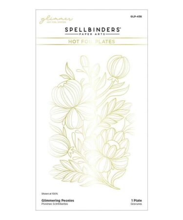SPELLBINDERS - Glimmering Peonies Glimmer Plate