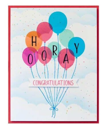 Alternative view of SPELLBINDERS - Happy Hooray Balloons Registration Press Plate & Die Set