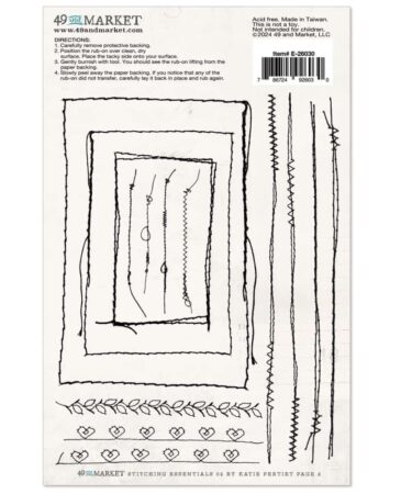 Alternative view of 49 And Market Essentials Rub-On Transfer Set - #02 Stitching