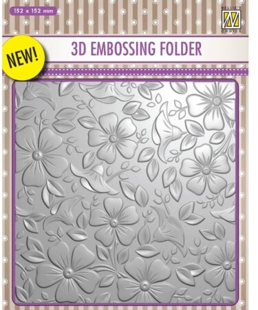 Nellie's Choice • 3D Embossing Folder Flowers-3