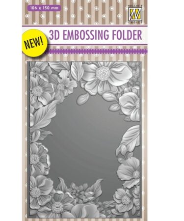 Nellie's Choice • 3D Embossing Folder Flower Frame