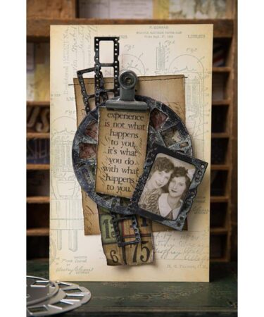 Alternative view of Thinlits Die by Tim Holtz Vault Picture Show (15pcs)