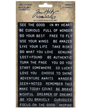 Idea-Ology Sentiments Label Stickers 64/Pkg - Thoughts