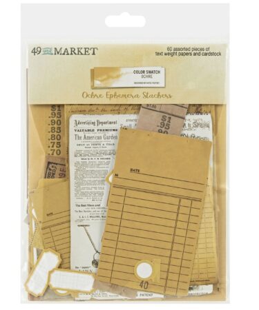 49 AND MARKET Color Swatch: Collezione Ochre - Ephemera Stackers-60/Pkg