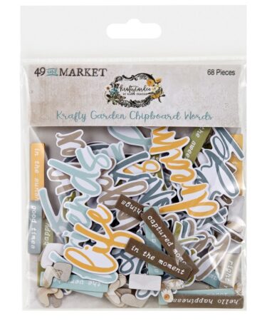 49 And Market- Collezione Krafty Garden -  Chipboard Set -WORDS