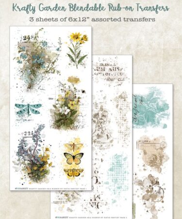 49 AND MARKET - Collezione Krafty Garden - Rub-On Transfer Set- BLENDABLE