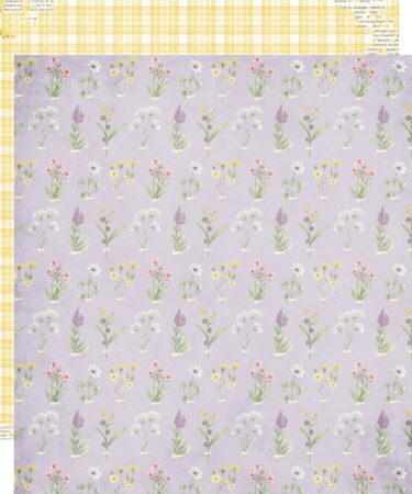 SIMPLE STORIES - COLLEZIONE Simple Vintage Meadow Flowers -12x12 Double-Sided Designer - BLOOM WITH GRACE