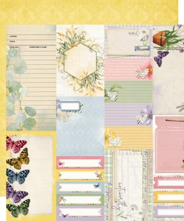 SIMPLE STORIES - COLLEZIONE Simple Vintage Meadow Flowers -12x12 Double-Sided Designer - JOURNAL ELEMENTS