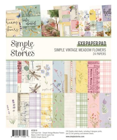 SIMPLE STORIES - COLLEZIONE Simple Vintage Meadow Flowers - 6X8 PAD