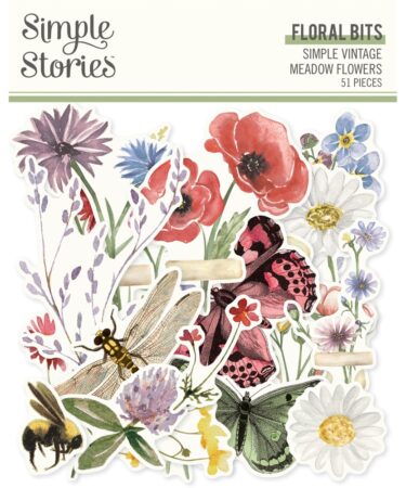 SIMPLE STORIES - COLLEZIONE Simple Vintage Meadow Flowers - FLORAL BITS & PIECES
