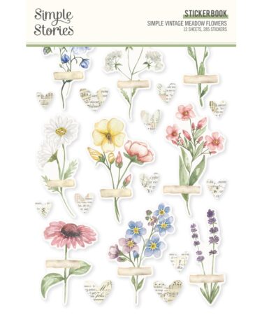 SIMPLE STORIES - COLLEZIONE Simple Vintage Meadow Flowers - STICKER BOOK