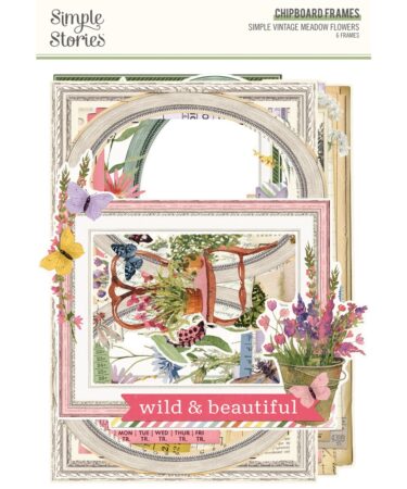 SIMPLE STORIES - COLLEZIONE Simple Vintage Meadow Flowers - CHIPBOARD FRAMES