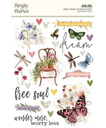 SIMPLE STORIES - COLLEZIONE Simple Vintage Meadow Flowers - RUB ONS