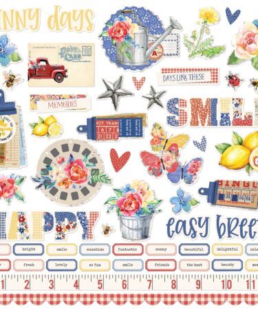 SIMPLE STORIES - COLLEZIONE Simple Vintage Linen Market - CARDSTOCK STICKERS