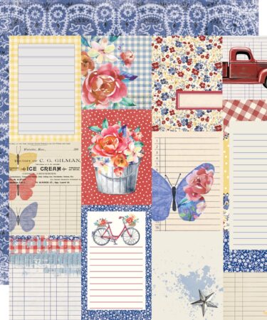 SIMPLE STORIES - COLLEZIONE Simple Vintage Linen Market - 12x12 Double-Sided Designer- JOURNAL ELEMENTS