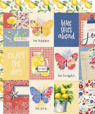 SIMPLE STORIES - COLLEZIONE Simple Vintage Linen Market - 12x12 Double-Sided Designer- 3X4 ELEMENTS