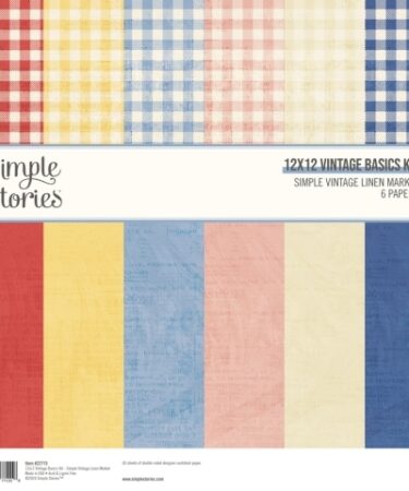 SIMPLE STORIES - COLLEZIONE Simple Vintage Linen Market - 12x12 Vintage Basics Kit