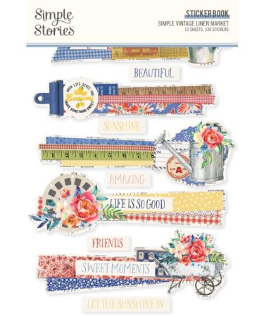 SIMPLE STORIES - COLLEZIONE Simple Vintage Linen Market -  STICKER BOOK