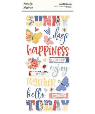 SIMPLE STORIES - COLLEZIONE Simple Vintage Linen Market -  FOAM STICKERS