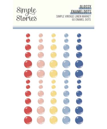 SIMPLE STORIES - COLLEZIONE Simple Vintage Linen Market - GLOSSY ENAMEL DOTS