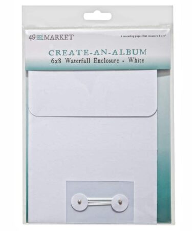 49 And Market Create-An-Album Waterfall Enclosure 6"X8"  -White