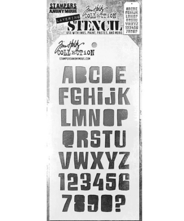 Tim Holtz Layered Stencil 4.125"X8.5"- Cut Out Alpha