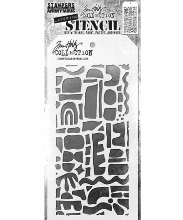 Tim Holtz Layered Stencil 4.125"X8.5" - Cut Out Shapes 1