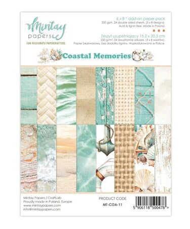 MINTAY - Collezione Coastal Memories, Add-On Paper Pack (6"x8")