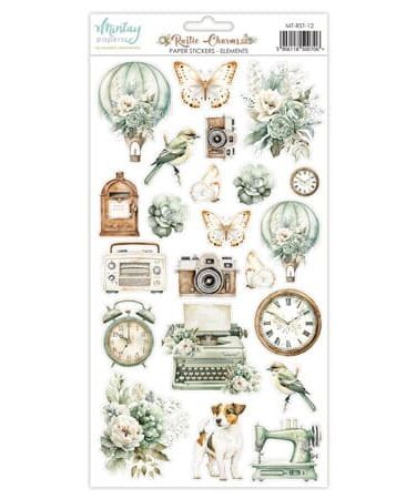 MINTAY - Collezione Rustic Charms, Paper Stickers - Element (6"x12")