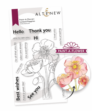 ALTE NEW - Paint-A-Flower: Iceland Poppies Outline Stamp Set
