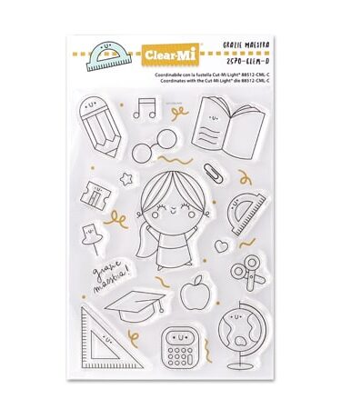 IMPRONTE D'AUTORE  - set di timbri Grazie Maestra