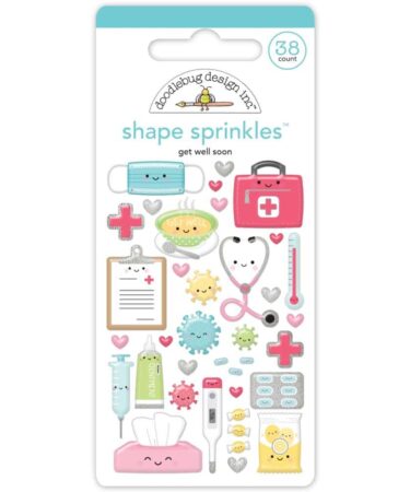 DOODLEBUG DESIGN - Collezione Happy Healing - get well soon shape sprinkles
