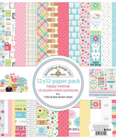 DOODLEBUG DESIGN - Collezione Happy Healing -  happy healing 12x12 paper pack