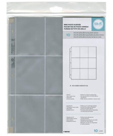 We R Makers • Ring photo sleeves 8.5"X11" 10/Pkg (21,6x28cm)