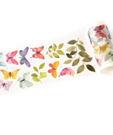 Pinkfresh Studio Washi Tape 4"X10m - Fluttering Butterflies
