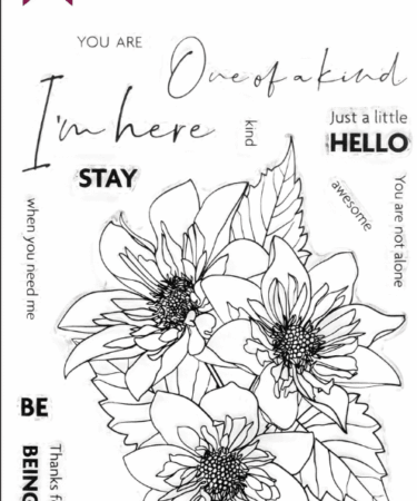 ALTE NEW - Paint-A-Flower: Fashion Monger Dahlia Outline Stamp Set