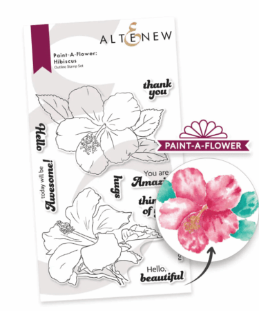 ALTE NEW - Paint-A-Flower: Hibiscus Outline Stamp Set