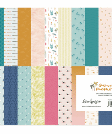 LORA BAILORA - COLLEZIONE SUMMER MEMORIES - PAPER PAD 24 PAPELES ESTAMPADOS A UNA CARA 15,2X20,3 CM (24 CARTE MONOFACCIALI)