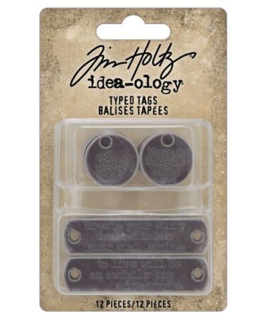 Tim Holtz Idea-ology Typed Tags (12 pezzi)